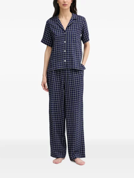Pijamale Dkny în carouri albastru