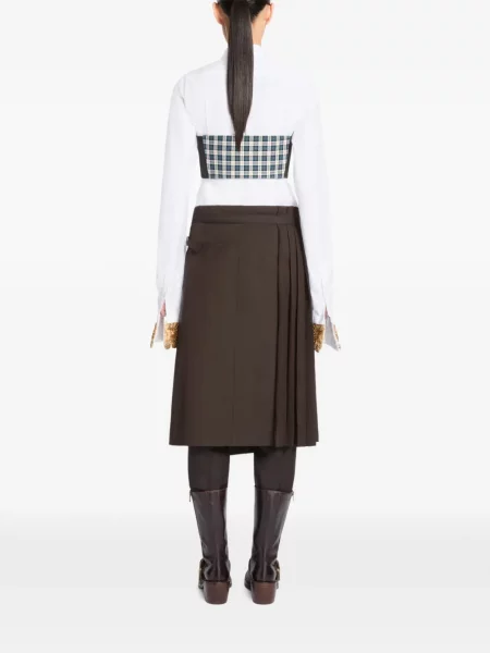 Top Dries Van Noten de flanelă albastru