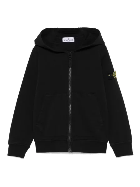 Bluza z kapturem dziecięca Stone Island czarna