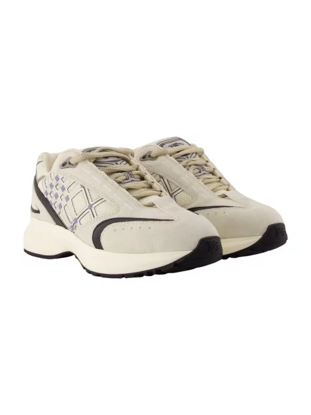 Sneakersy Burberry skórzane beżowe