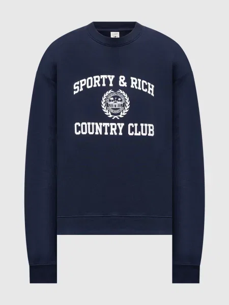Світшот з принтом логотипа Sporty & Rich синій