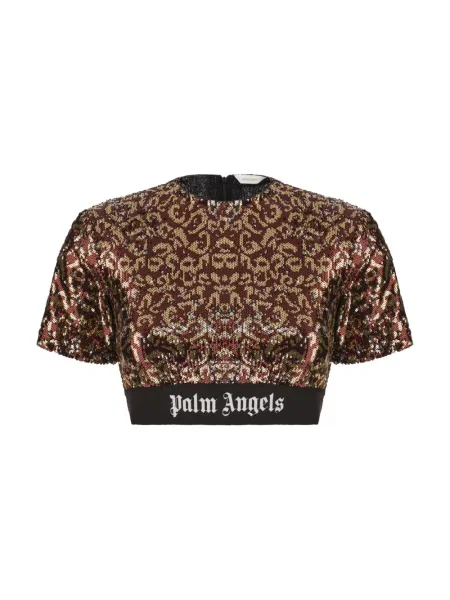 Wielobarwność bluzka Palm Angels z cekinami