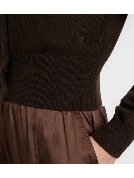 Cardigan Tom Ford din cașmir maro