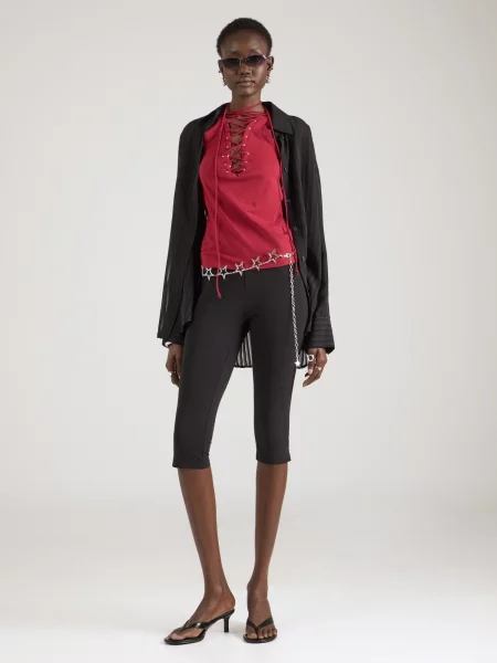 WEEKDAY Top Jay cranberry roșu
