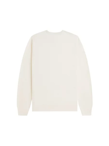 Fred Perry Sweter Z Piki weiss beżowy