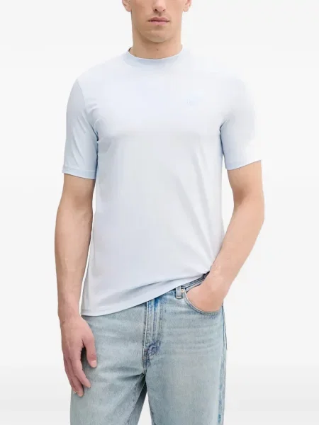 Tricou Karl Lagerfeld cu broderie albastru