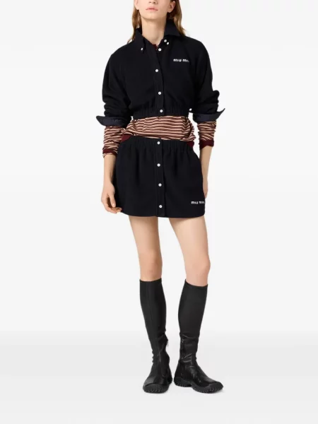 Cămașă Miu Miu din fleece albastru
