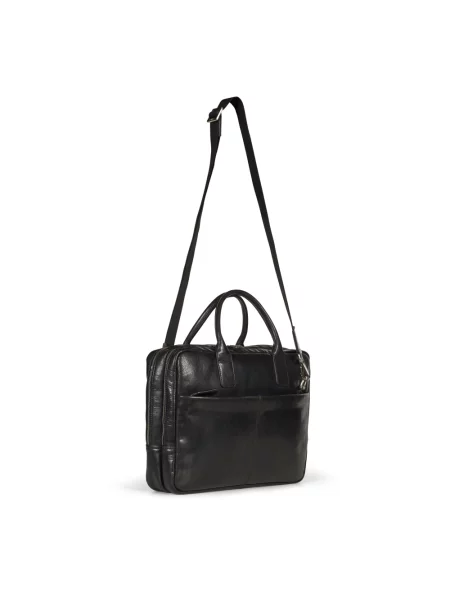 Torba na laptopa Howard London skórzana czarna
