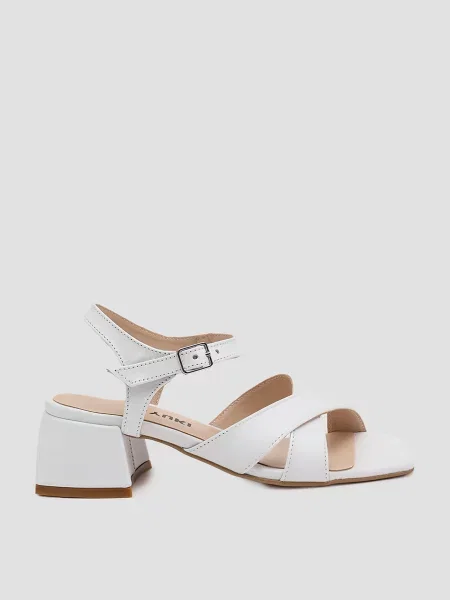 Шкіряні Босоніжки YUKI білий