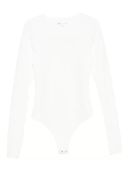 Bluzka Good American z okrągłym dekoltem biała