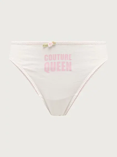 Juicy Couture Tangá COUTURE QUEEN svetlobéžová / sivá melírovaná pastelovo ružová