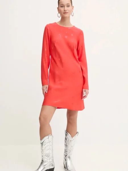Рокля Never Fully Dressed Mini Soho Dress къса със стандартна кройка червено