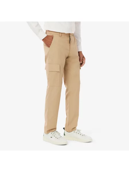 Lacoste Lekkie Spodnie Cargo Regular Fit beżowy