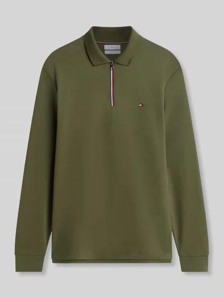Koszulka polo o kroju regular fit z czystej bawełny model LIQUID' Tommy Hilfiger oliwkowa