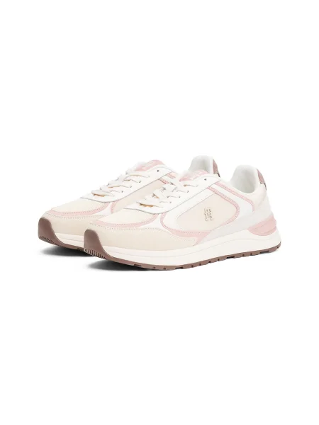 Dámske topánky Tommy Hilfiger Casual Fashion Runner Mix bright white/moonstruck/tandoori biela