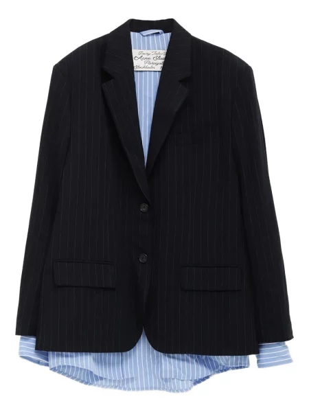 Dungat subțire sacou Acne Studios cu un singur rând de nasturi albastru