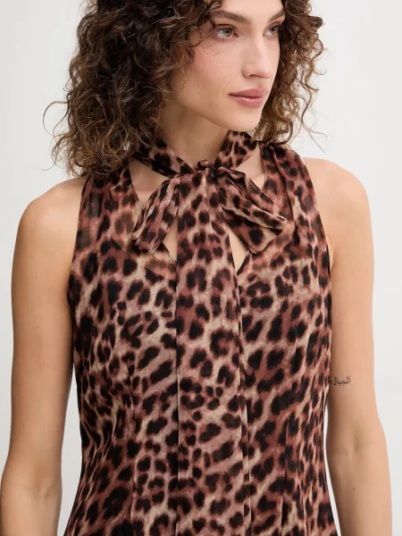 Платье мини Dkny клеш коричневое