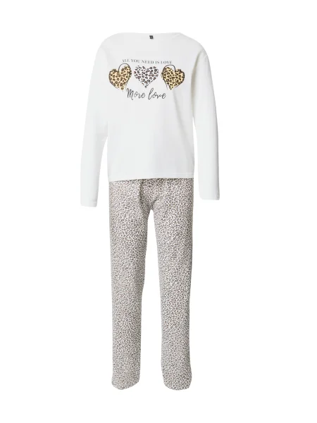 Trendyol Pijama maro / galben pastel / negru alb