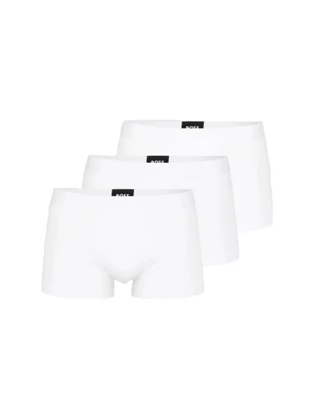 BOSS boxerky pánske s elastanom Trunk 3P BOSS ONE biela
