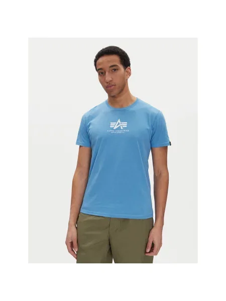 Alpha Industries Футболка Basic Голубий Regular Fit