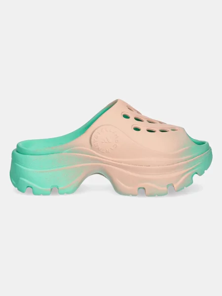 Шльопанці adidas by Stella McCartney Clog на платформі зелений