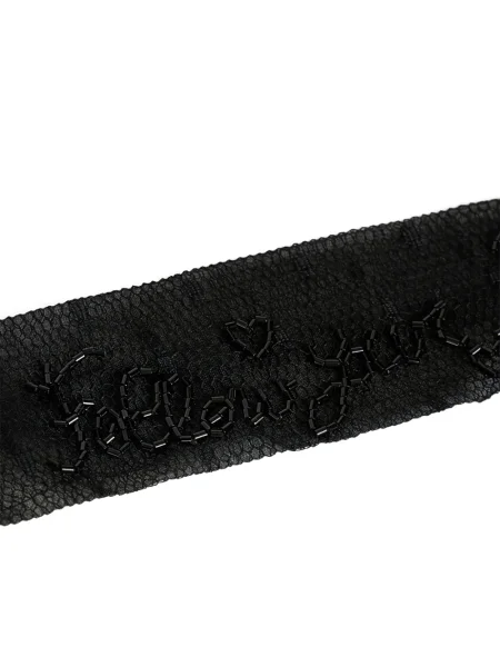 Colier Red(v) cu mărgele negru