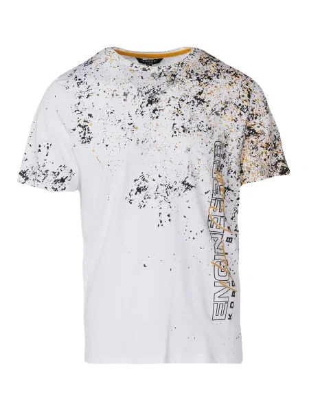 KOROSHI Tricou galben miere / negru alb