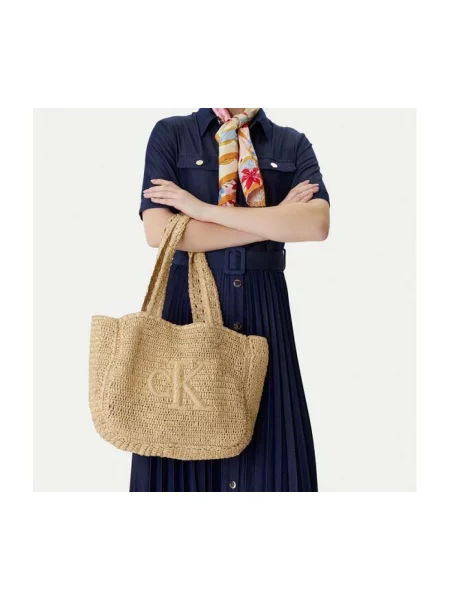 Calvin Klein Nákupní taška offwhite béžová