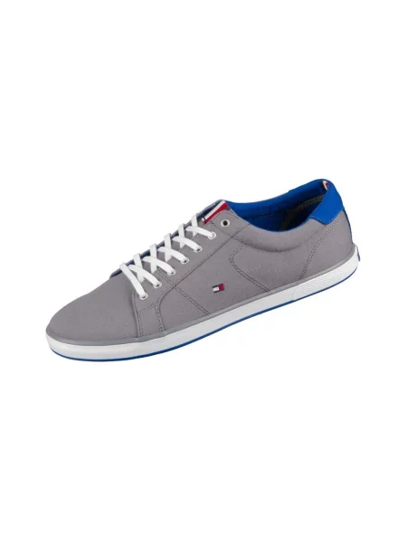 TOMMY HILFIGER Tenisky Harlow modrá / šedobéžová / červená bílá