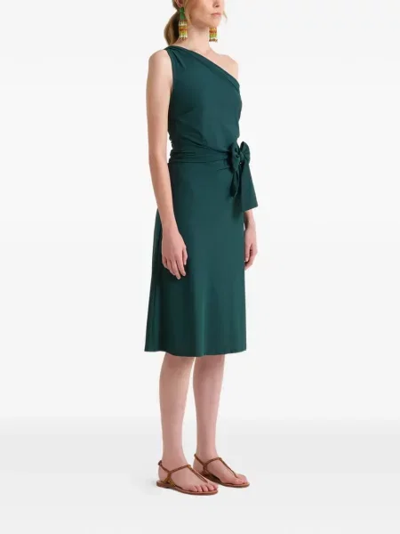 Rochie midi Maliparmi cu un umăr gol verde