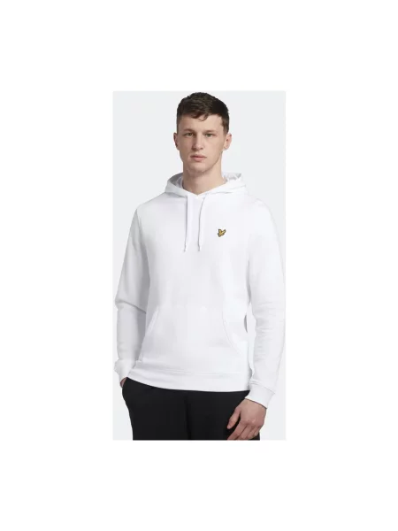 Bluza z kapturem Lyle & Scott z kapturem biała