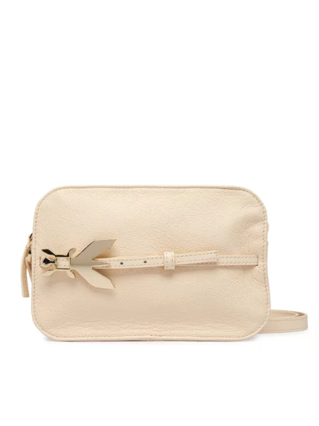 PATRIZIA PEPE Torba za čez ramo volneno bela