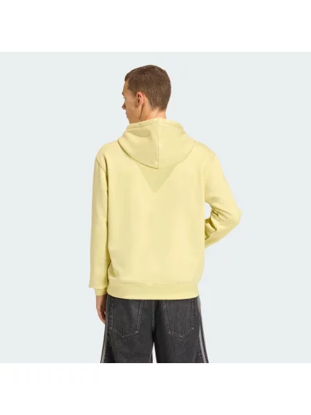 BLUZA Z KAPTUREM ESSENTIAL LOOSE FLEECE HOODIE żółta