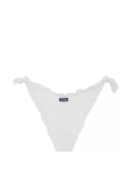 Bikini Mc2 Saint Barth cu broderie clasici alb
