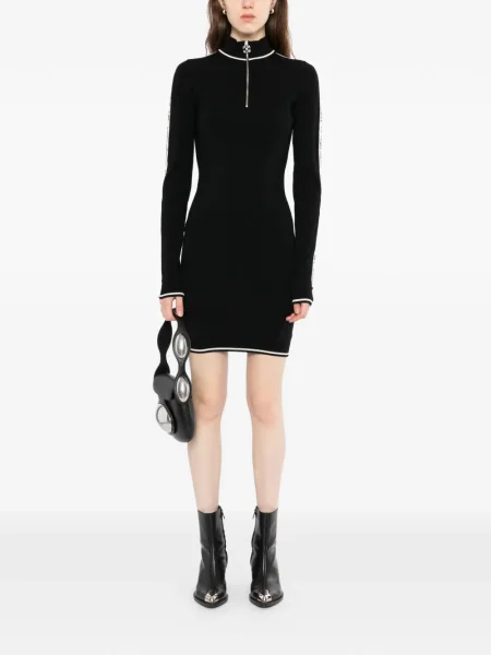 Lung rochie Off-white cu autograf alb