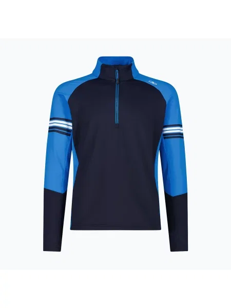 Мъжки суитшърт CMP Sweat black/blue/winter sun черно