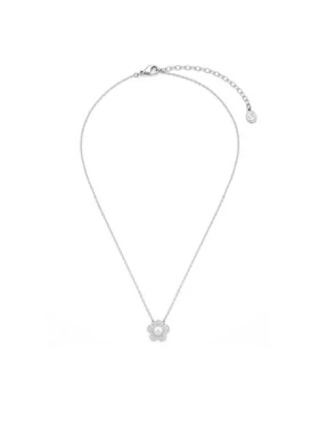 Swarovski Komplet ogrlica in uhani Srebrna bela
