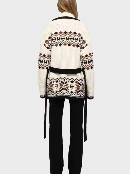 Шерстяной кардиган Zadig&voltaire с принтом белый