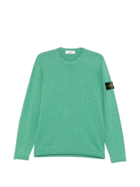 Пуловер Stone Island с кръгло деколте камъни зелено