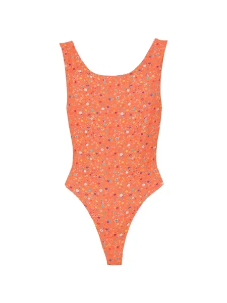 Body Lhd cu model floral portocaliu