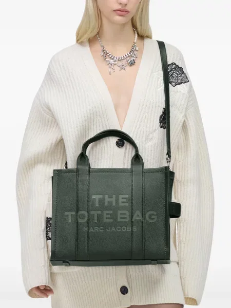 Geanta de piele Marc Jacobs din piele verde