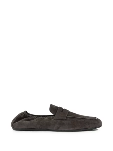 Chiloți Prada din piele de căprioară slip-on gri