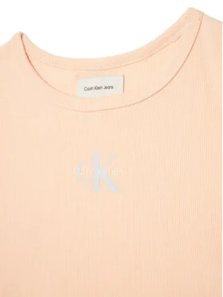 Dětské tričko Calvin Klein Jeans oranžové