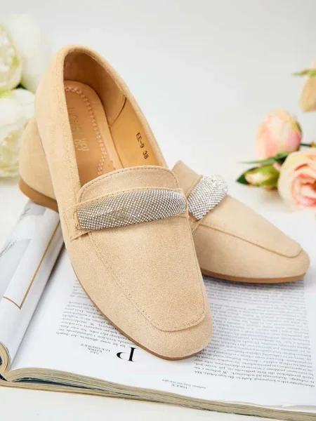 Mocasini Resti din piele de căprioară gri