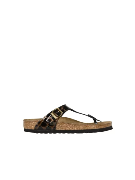 Birkenstock Japonki Gizeh braun czarne