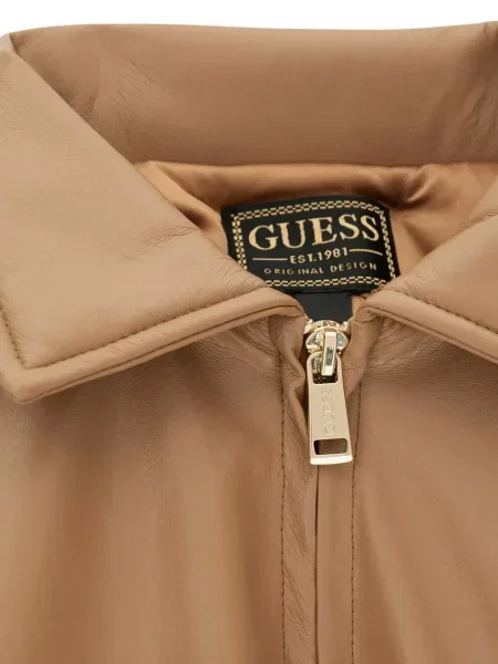 Kurtka bomber dziecięcy Guess brązowy