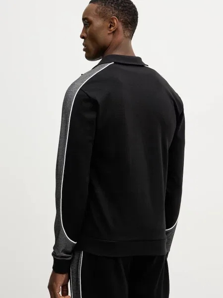 BOSS bluză lounge Tracksuit Jacket uni negru