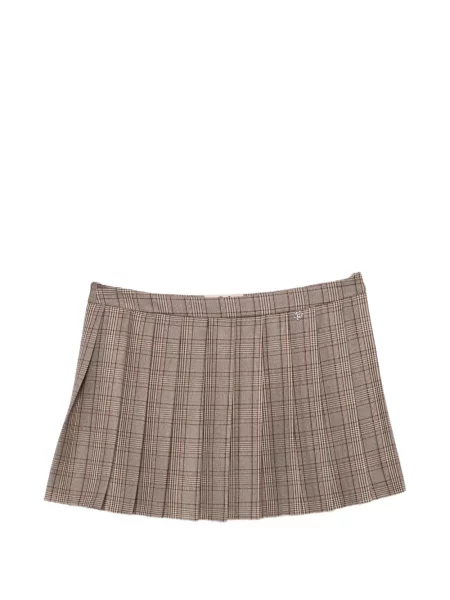 Kostkovaná mini sukně Aniye By hnědá