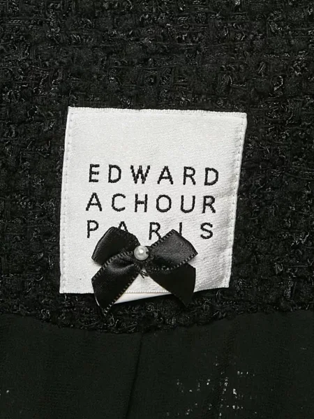 Tvídový kabát Edward Achour Paris černý