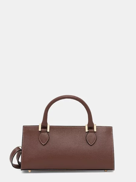 Answear.LAB crossbody torbica usnjena rjava